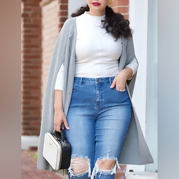 Girl With Curves Open Front Cardigan Cape - Picture 1 of 7